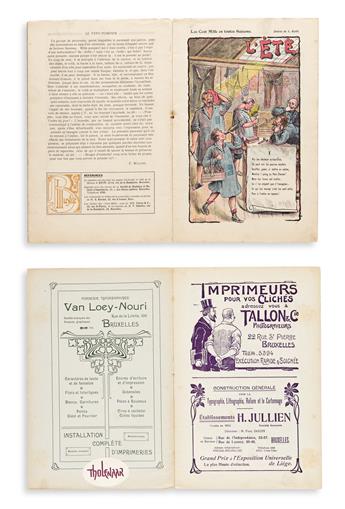 [PERIODICAL — VARIOUS DESIGNERS/BELGIUM]. Le Boeuf Illustré. Brussels, 1903-1909.